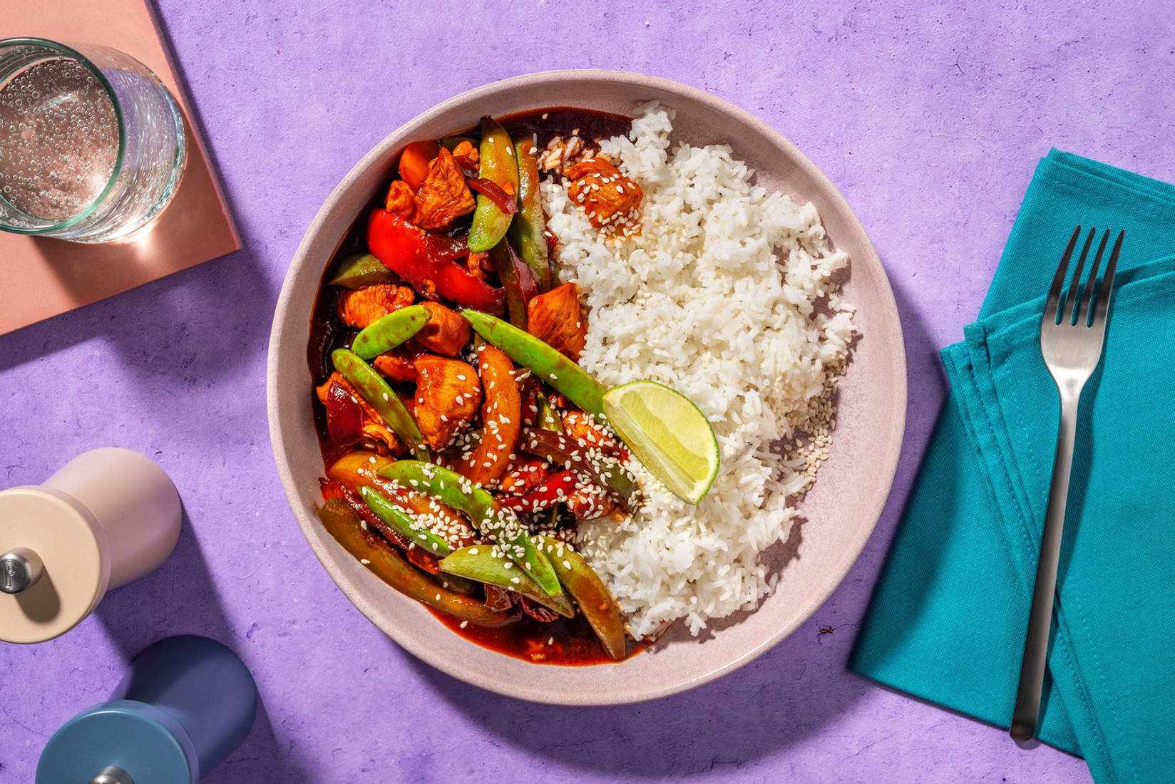 Sweet and Sticky Korean Style Chicken Stir-Fry