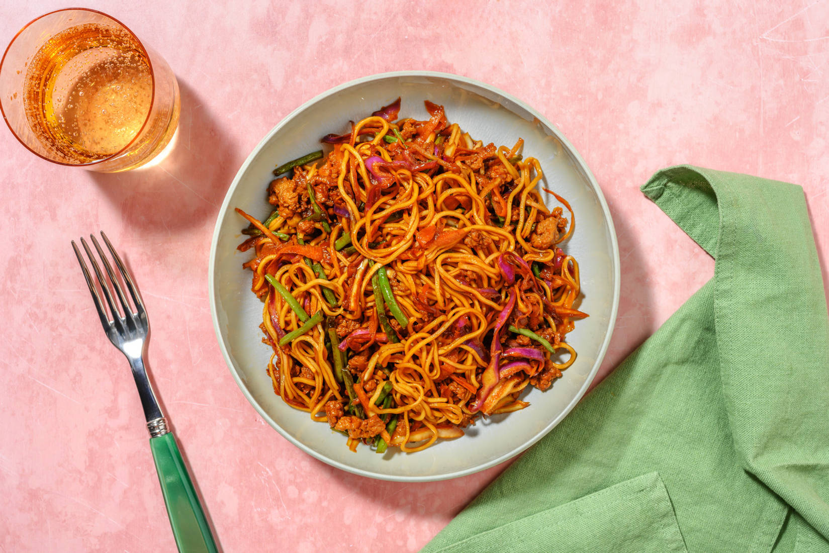 Easy Peasy Gochujang Meat-Free Mince Noodles