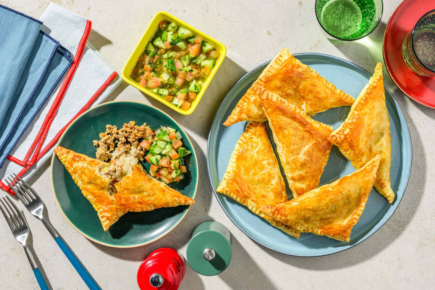 Zelfgemaakte empanada's met rundergehakt