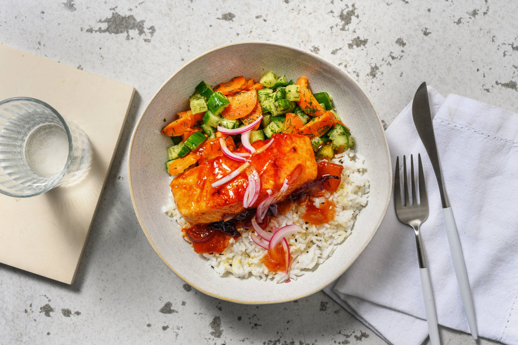 Zalmfilet met mangochutney