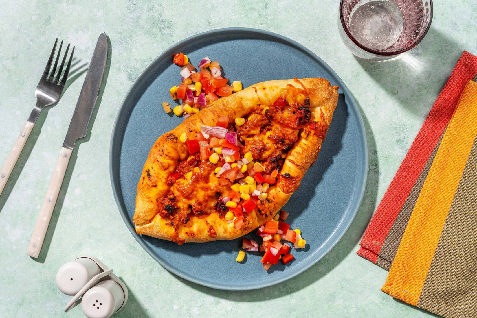 Barquettes de pizza au poulet à la mexicaine