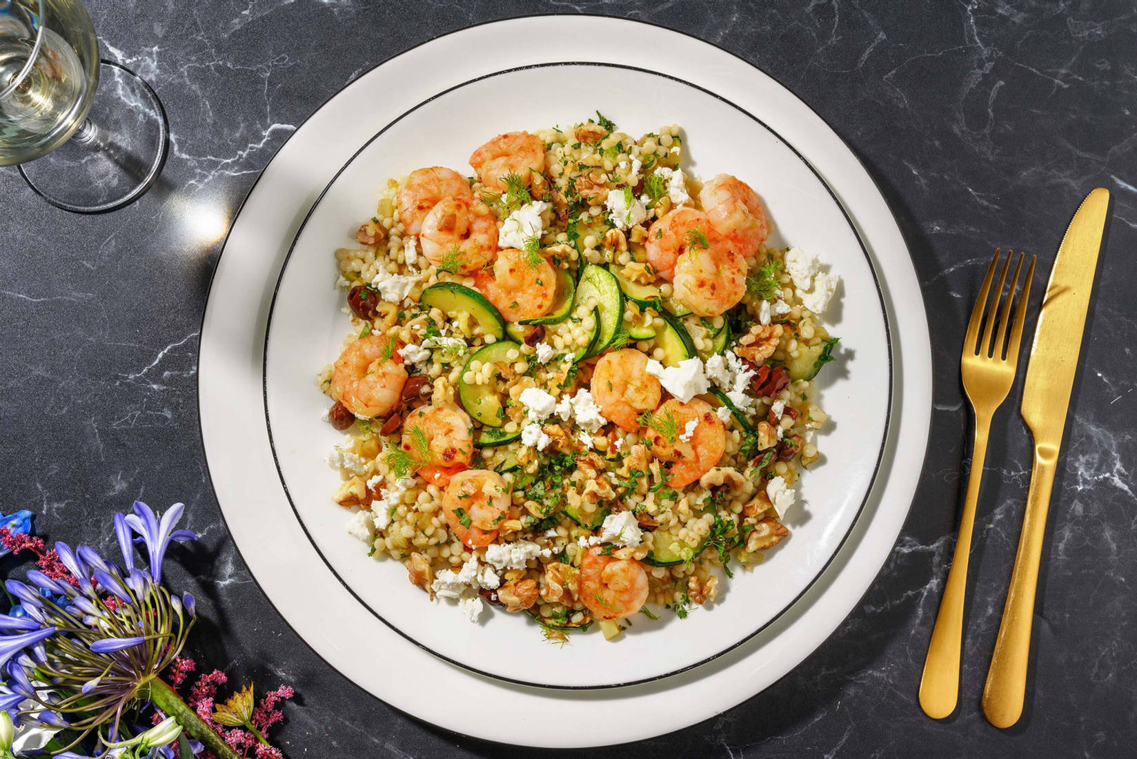 Garnalen in knoflookmarinade