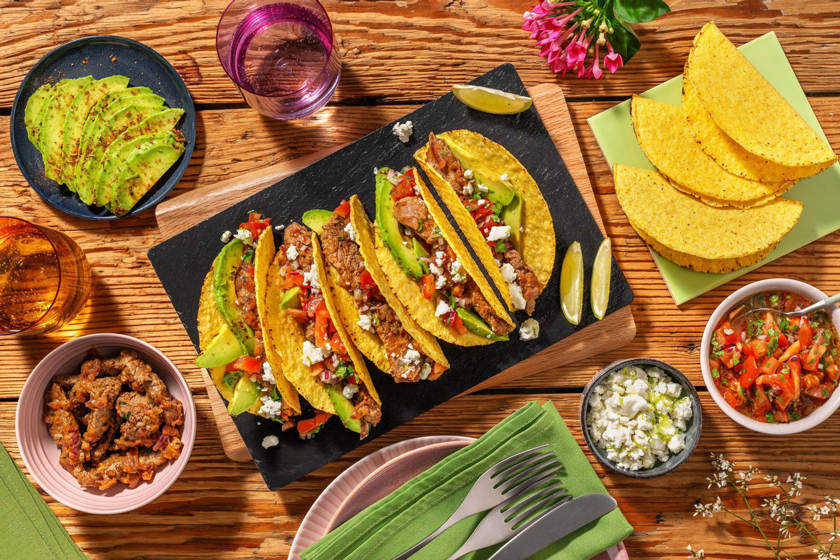 Steaktaco's met avocado