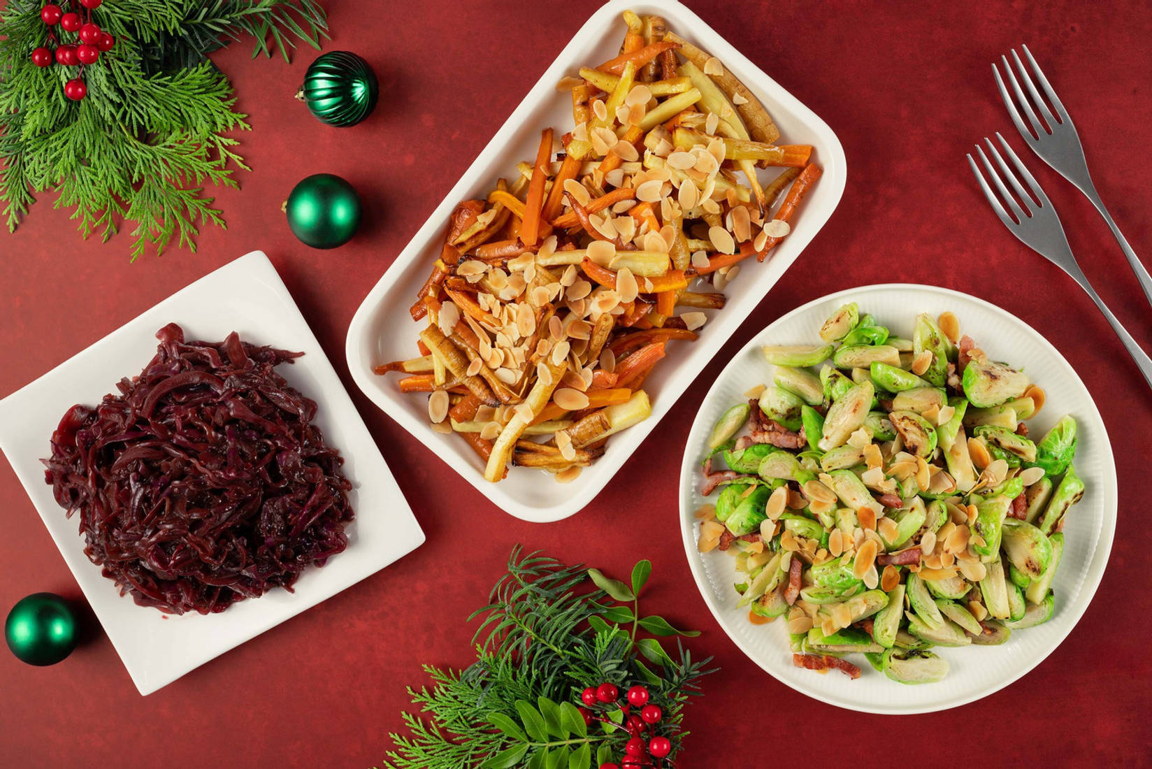 Trio of Christmas Vegetable Sides