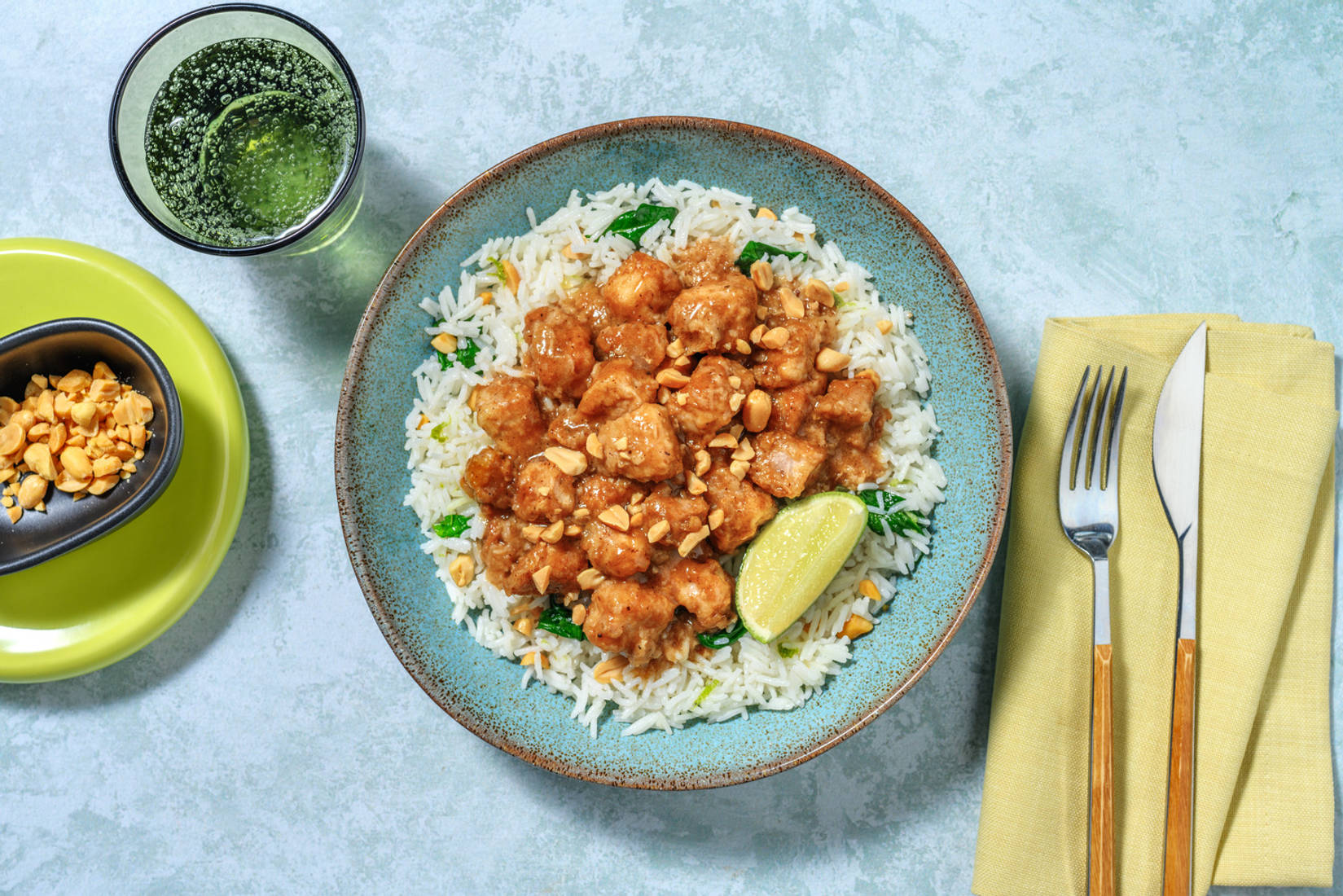 Cerdo al estilo asiático en salsa teriyaki