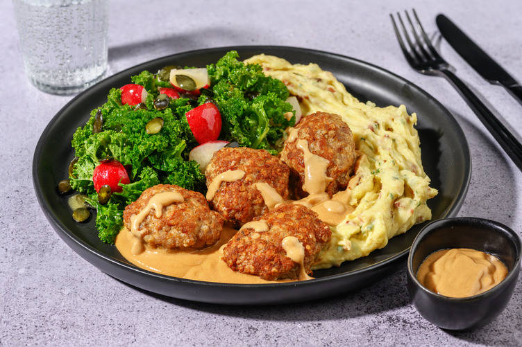 Rustika köttbullar och brunsås