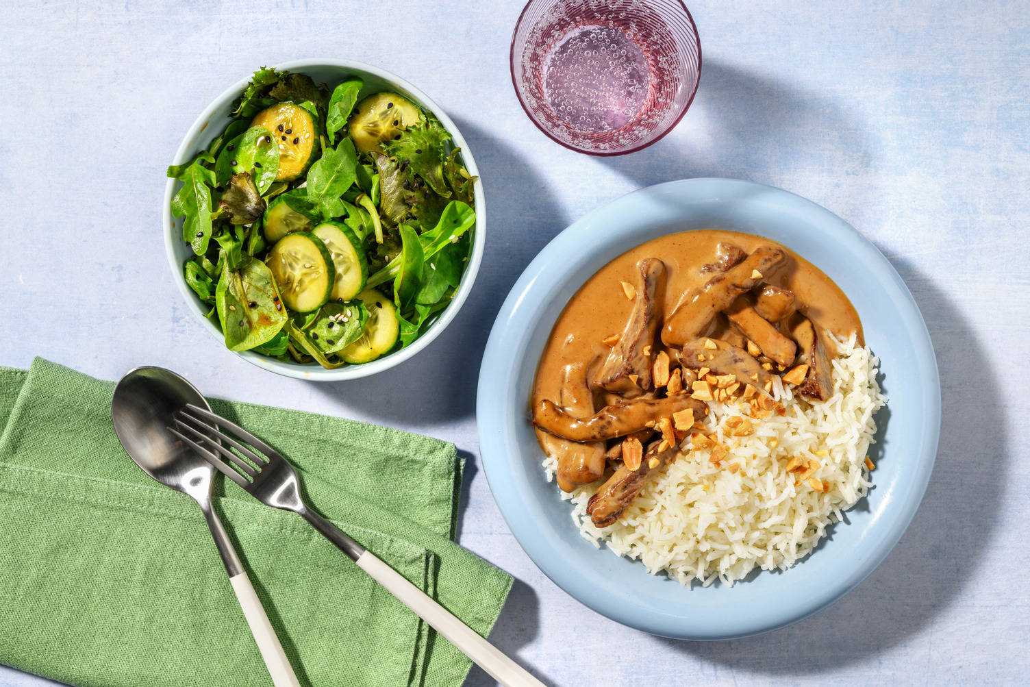 Quick Saucy Coconut Beef Curry & Rice