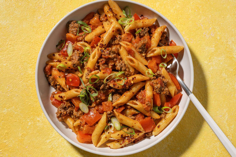 Kjapp Tex-Mex kjøttdeigpasta