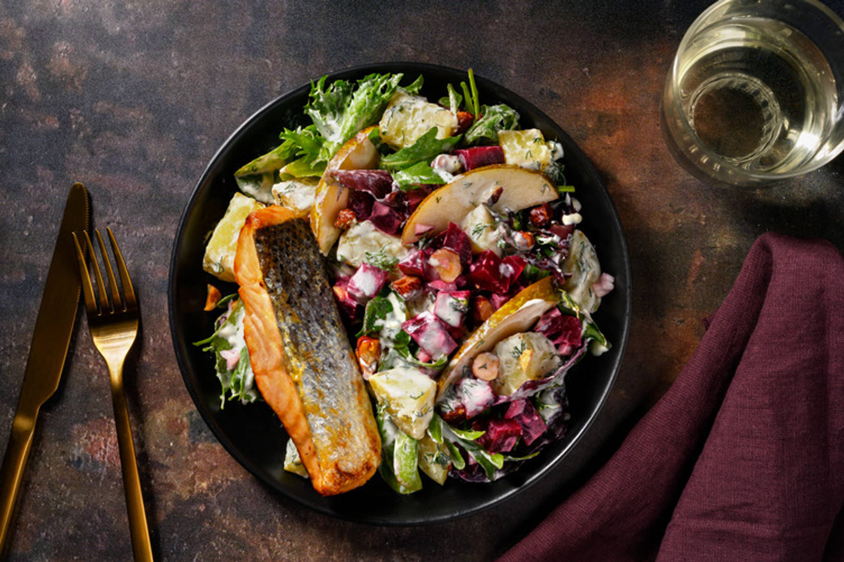 Honung- och senapsrostad lax