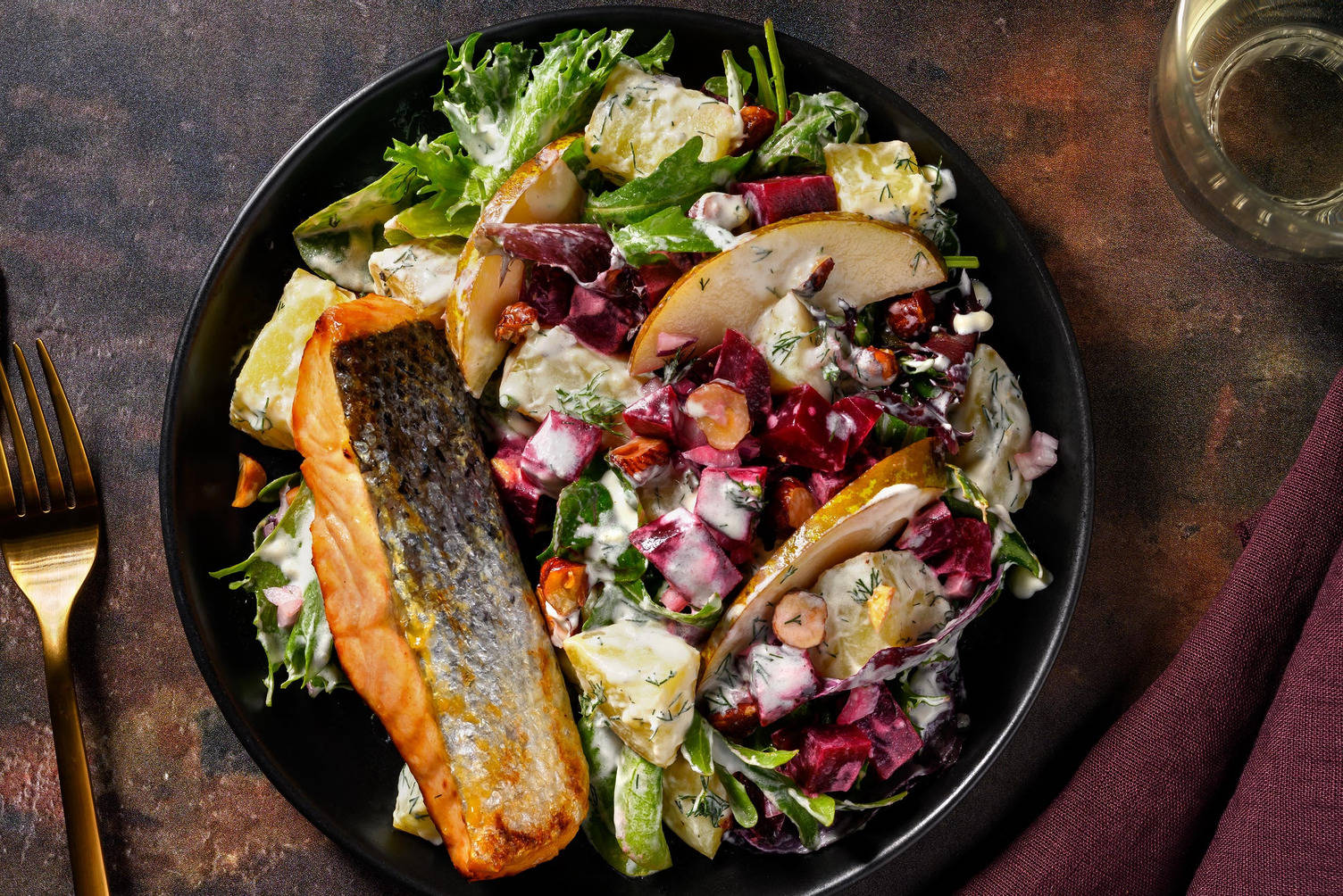 Honung- och senapsrostad lax