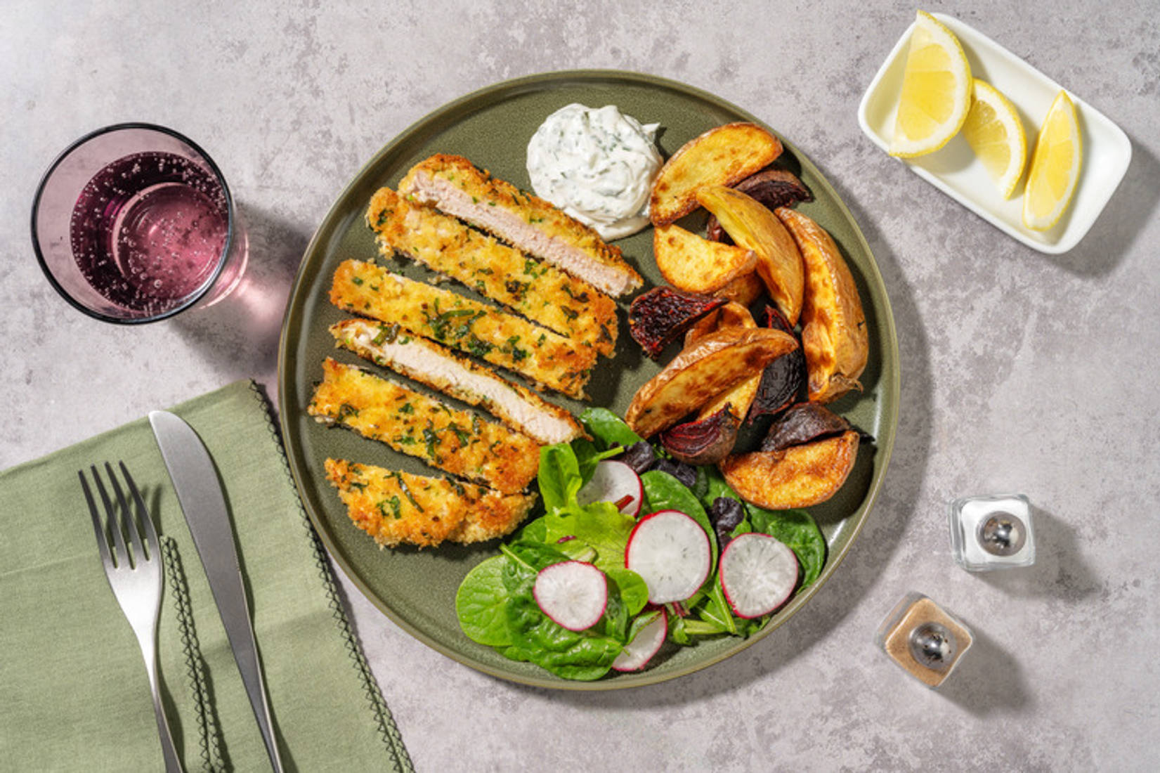 Örtig fläskschnitzel