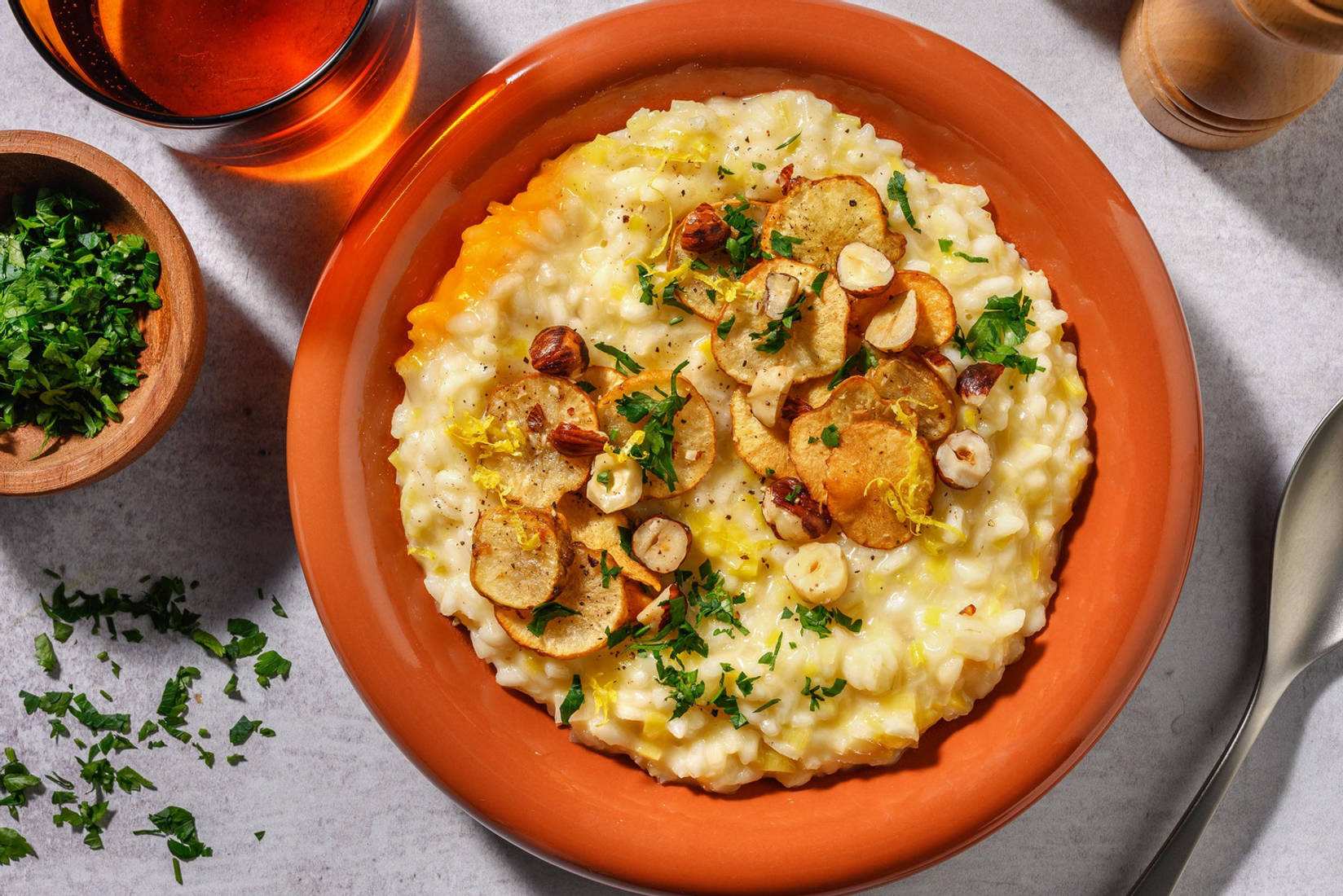 Risotto au topinambour croquant 