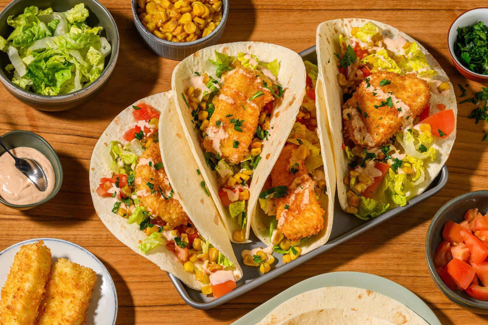 Panerad halloumi-tacos | Gör din egen