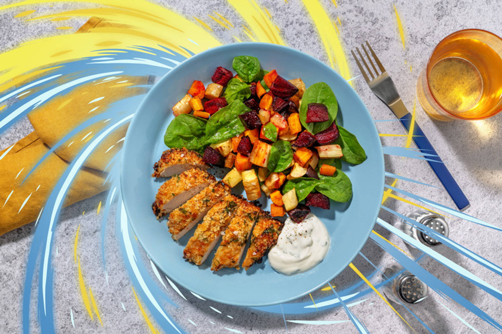 Energisk ost- og sennepskylling