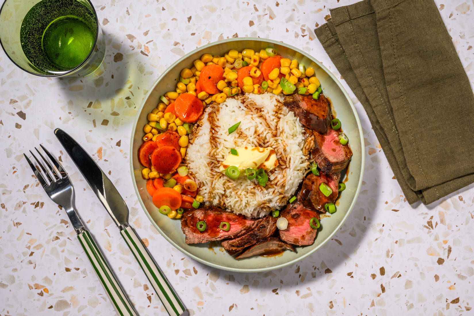 Manzo scottato stile 'Pepper Lunch'