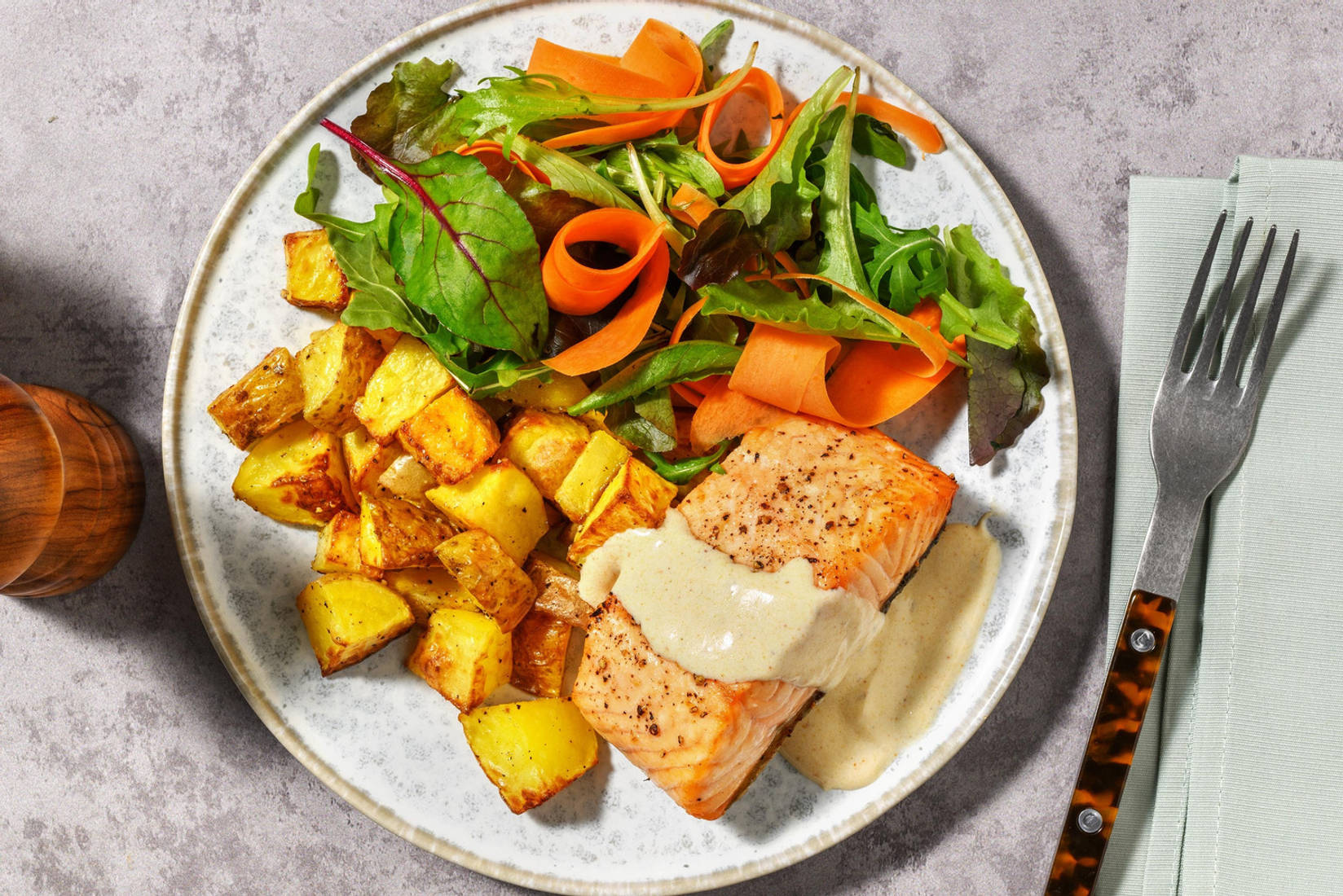 Salmon in Creamy Cajun Sauce