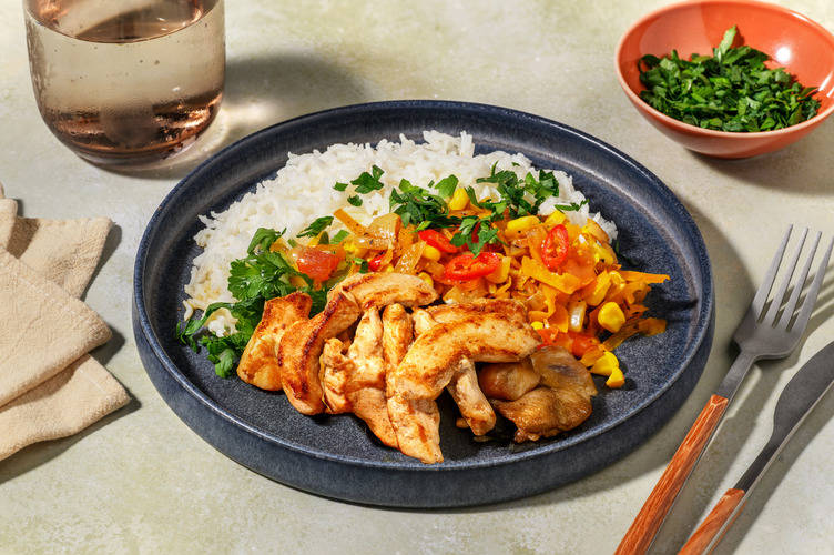 Chicken and Sweetcorn Chilli with Prawns