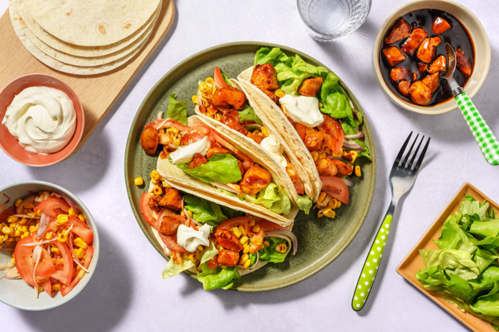 Sweet Soy  Double Chicken Tacos