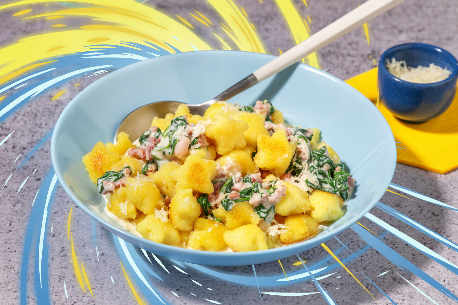 Sternschnuppen-Gnocchi inspiriert von Mega-Voltenso