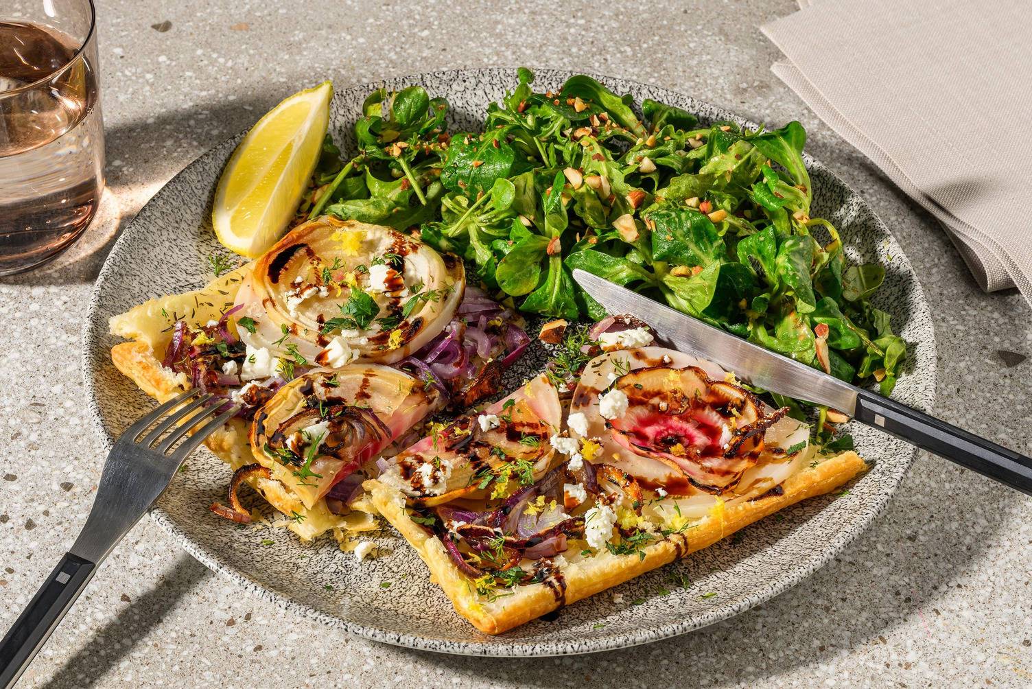 Tarte façon tatin de betterave de chioggia