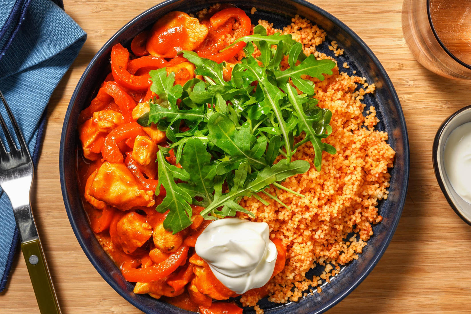 Tex-Mex Style Fajita Chicken Couscous Bowl