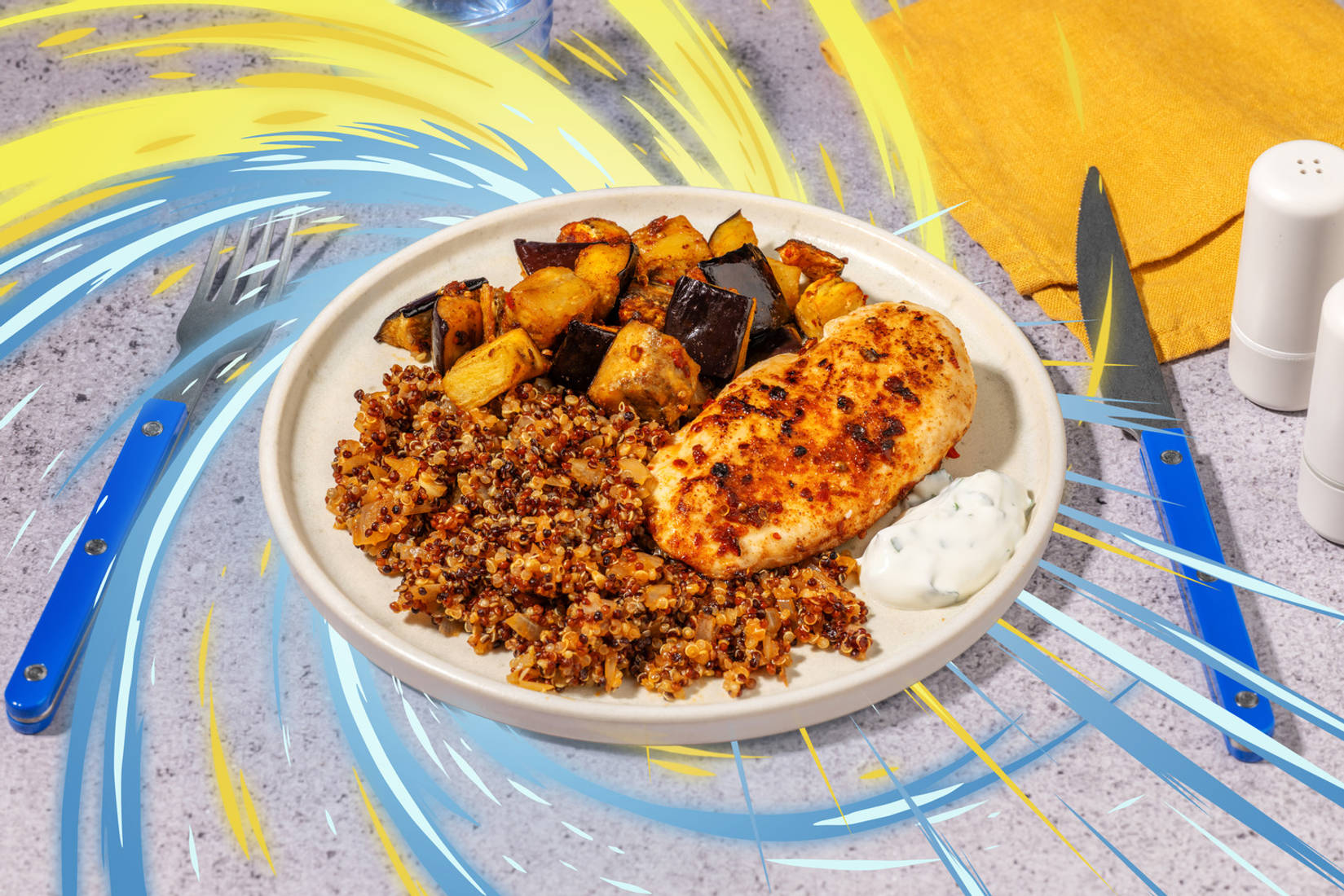 Power Up Chicken inspiriert von Mega-Lucario