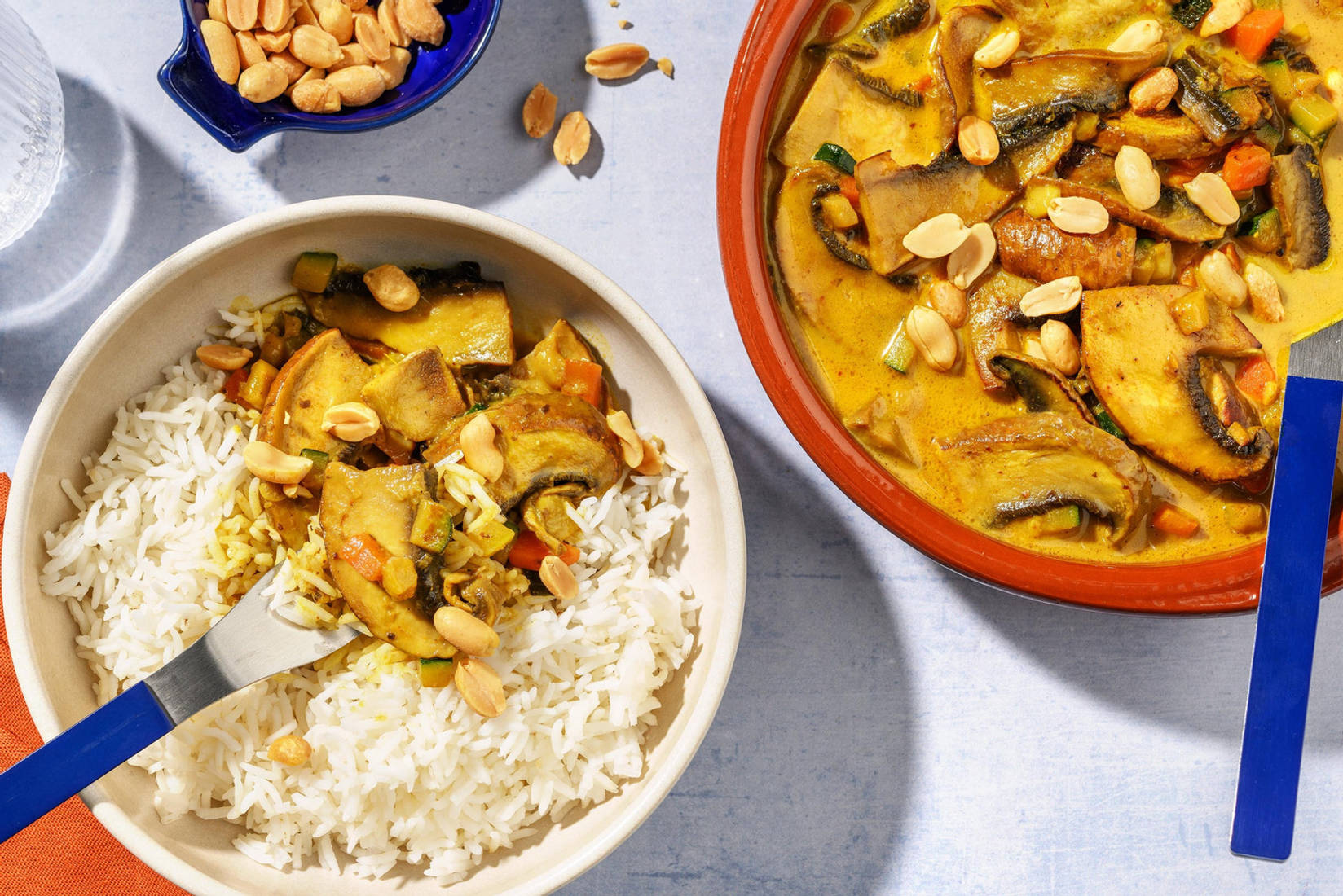 Curry speziato ai funghi Portobello