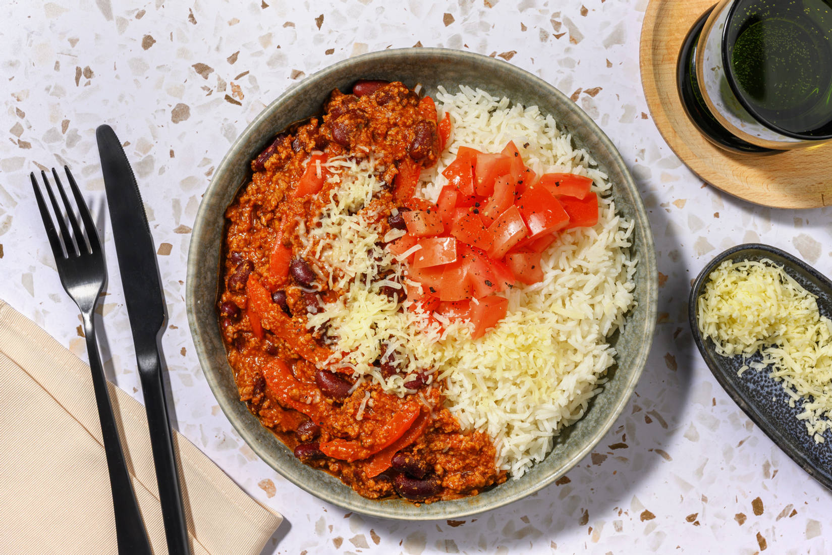 Spicy Beef Chipotle Chilli Rice Bowl