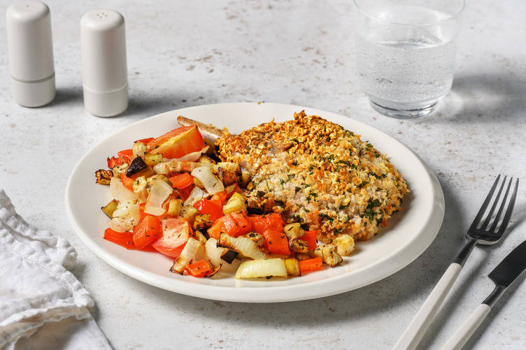 Extra de chuletas de cerdo con costra crujiente de perejil