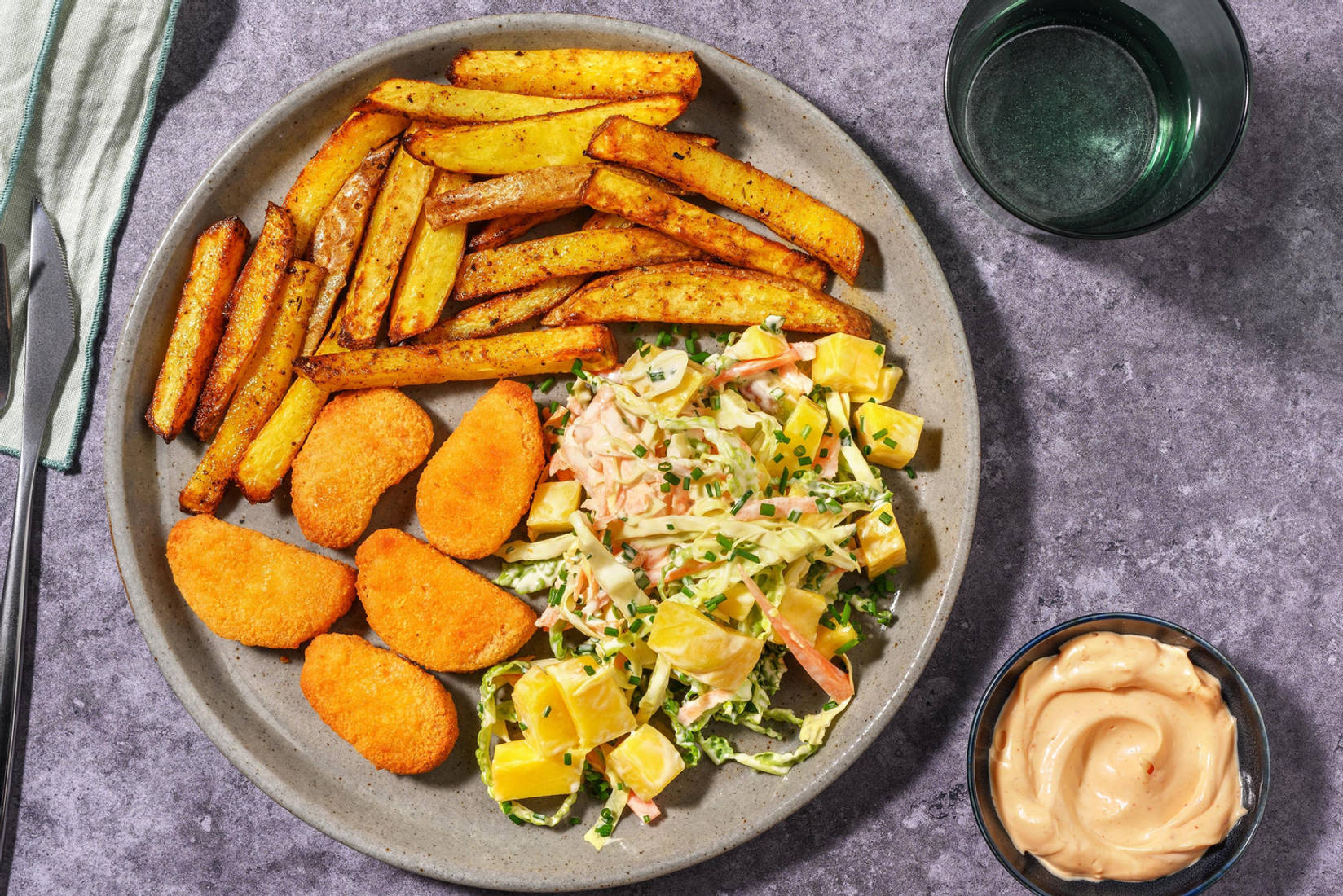 Frasiga veganska nuggets