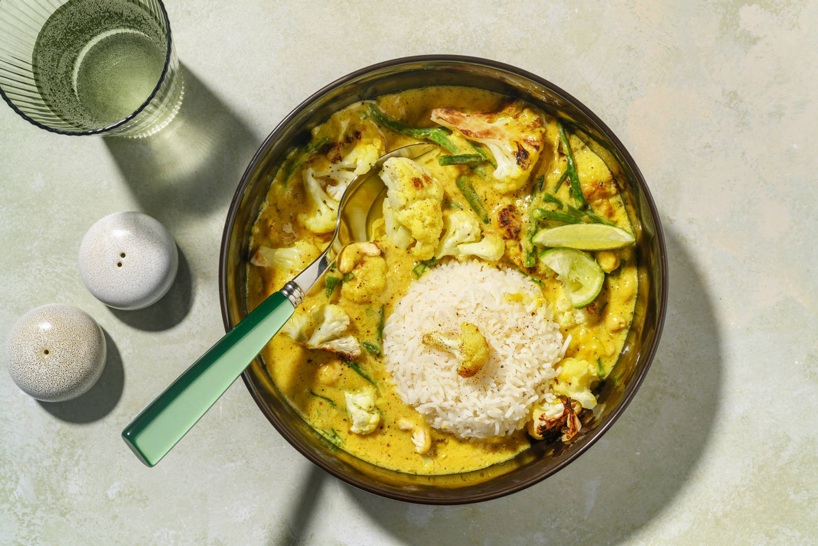 Goan Ambat Inspired Cauliflower and Cashew Curry