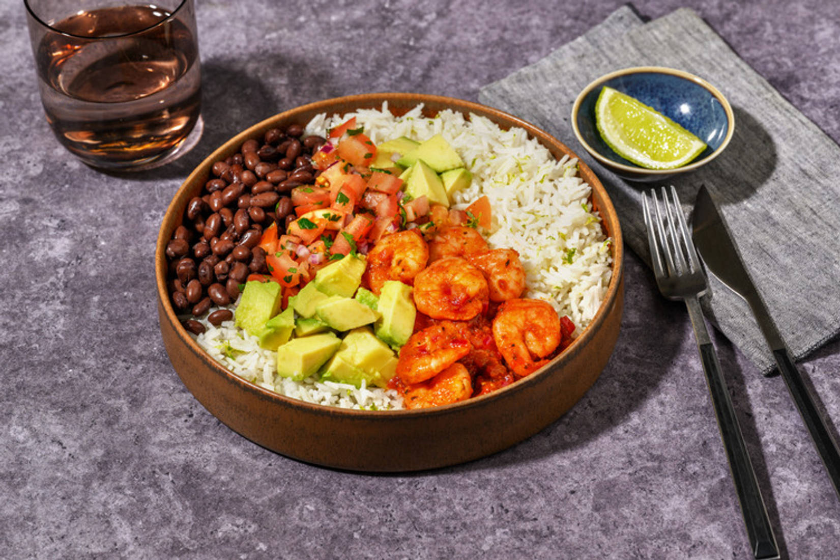 Spicy Double Prawn Burrito Bowl