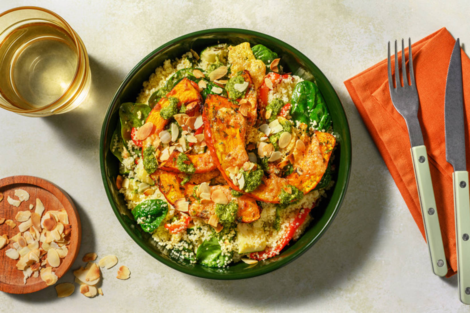 Parmesan Pumpkin, Chicken & Rosemary Veg Couscous