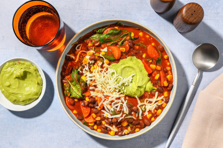 One-Pot Chipotle Black Bean, Chorizo & Veg Chilli