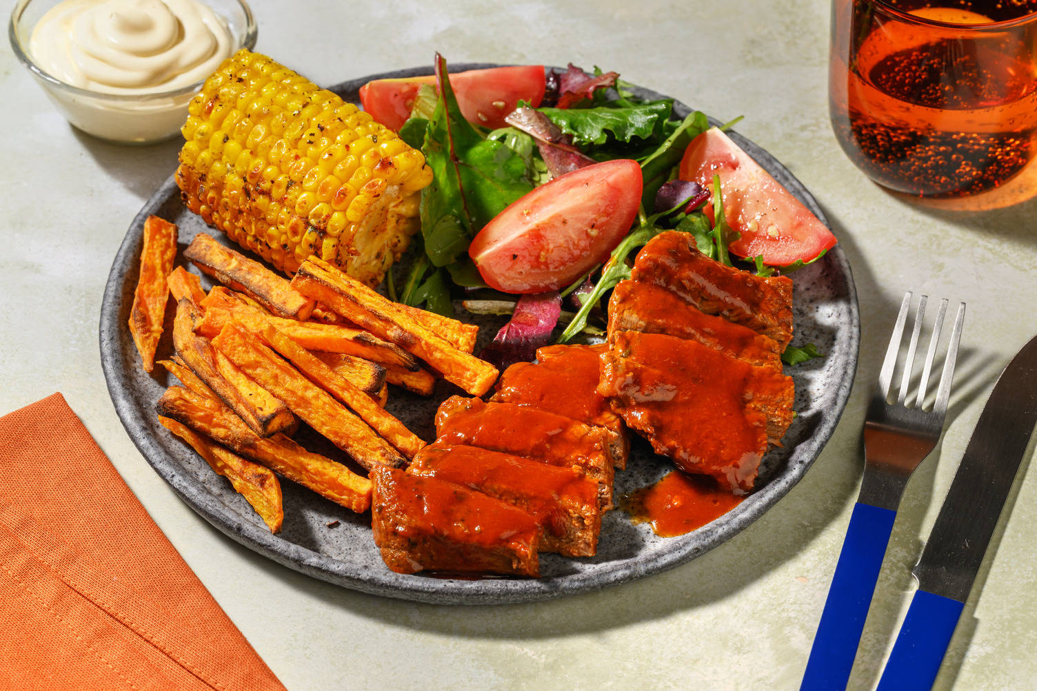 BBQ Slow-Cooked Beef Brisket & Haloumi
