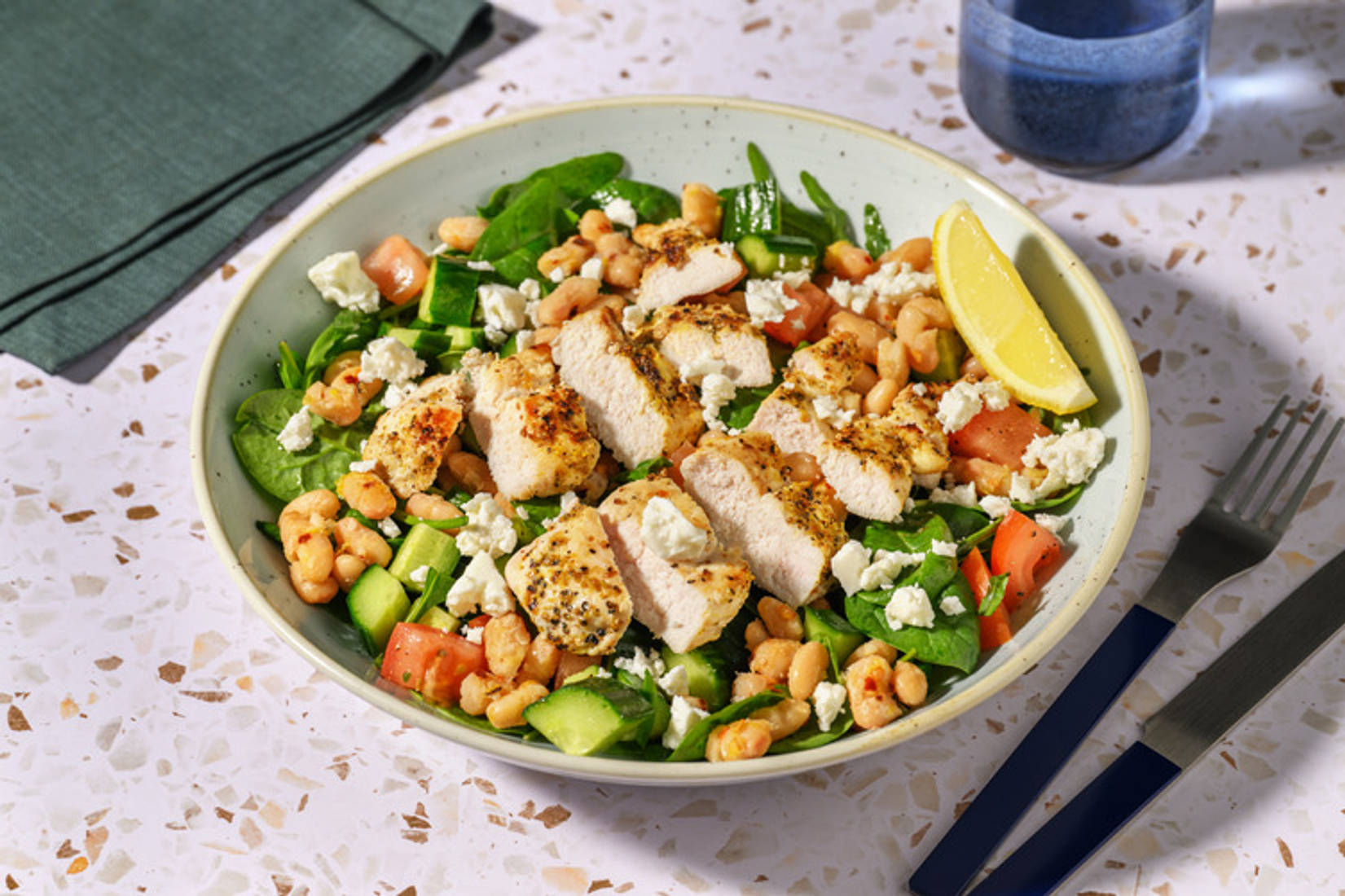 Zingy Chicken & Chilli Chickpea Salad