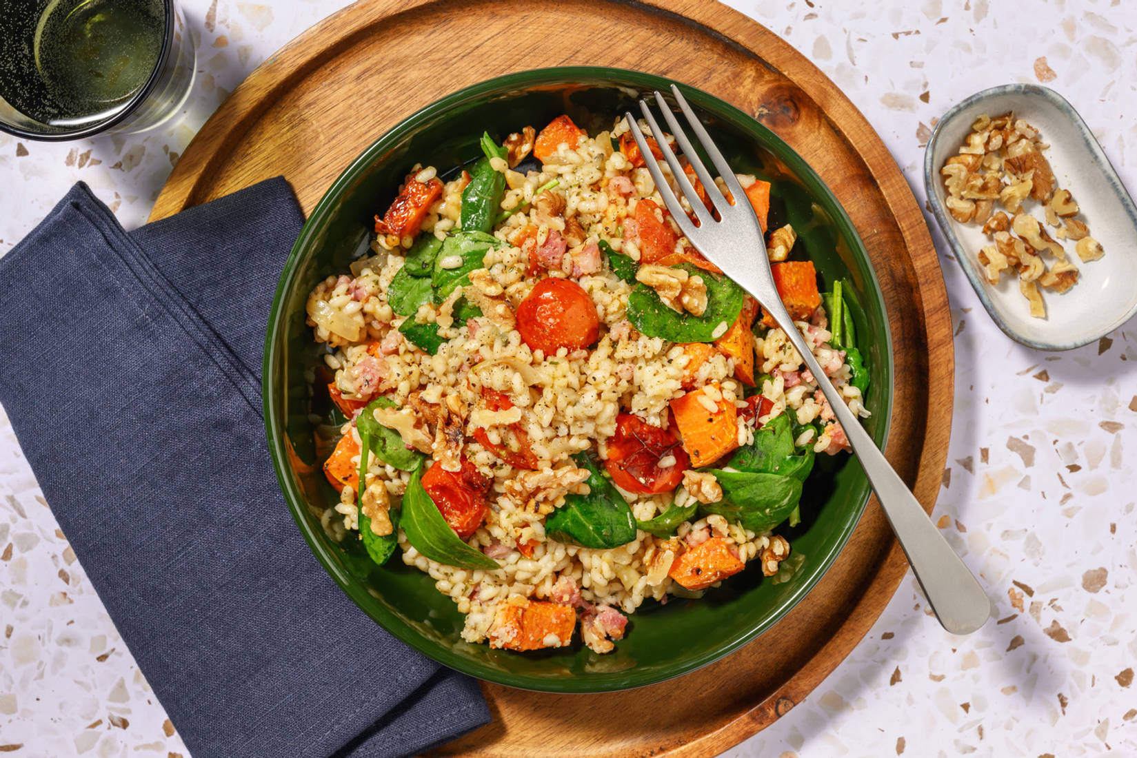 Garlicky Plant-Based Mince & Sweet Potato Risotto