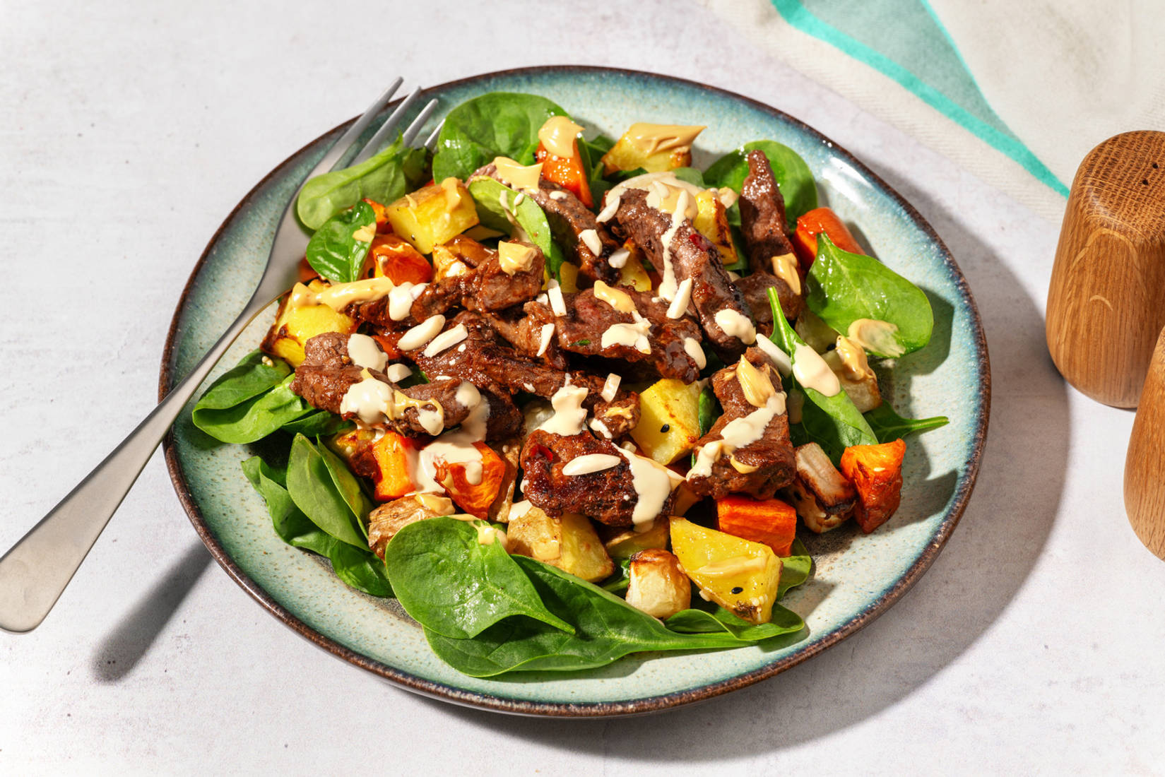 Sweet Chilli Beef & Sesame Veggie Toss