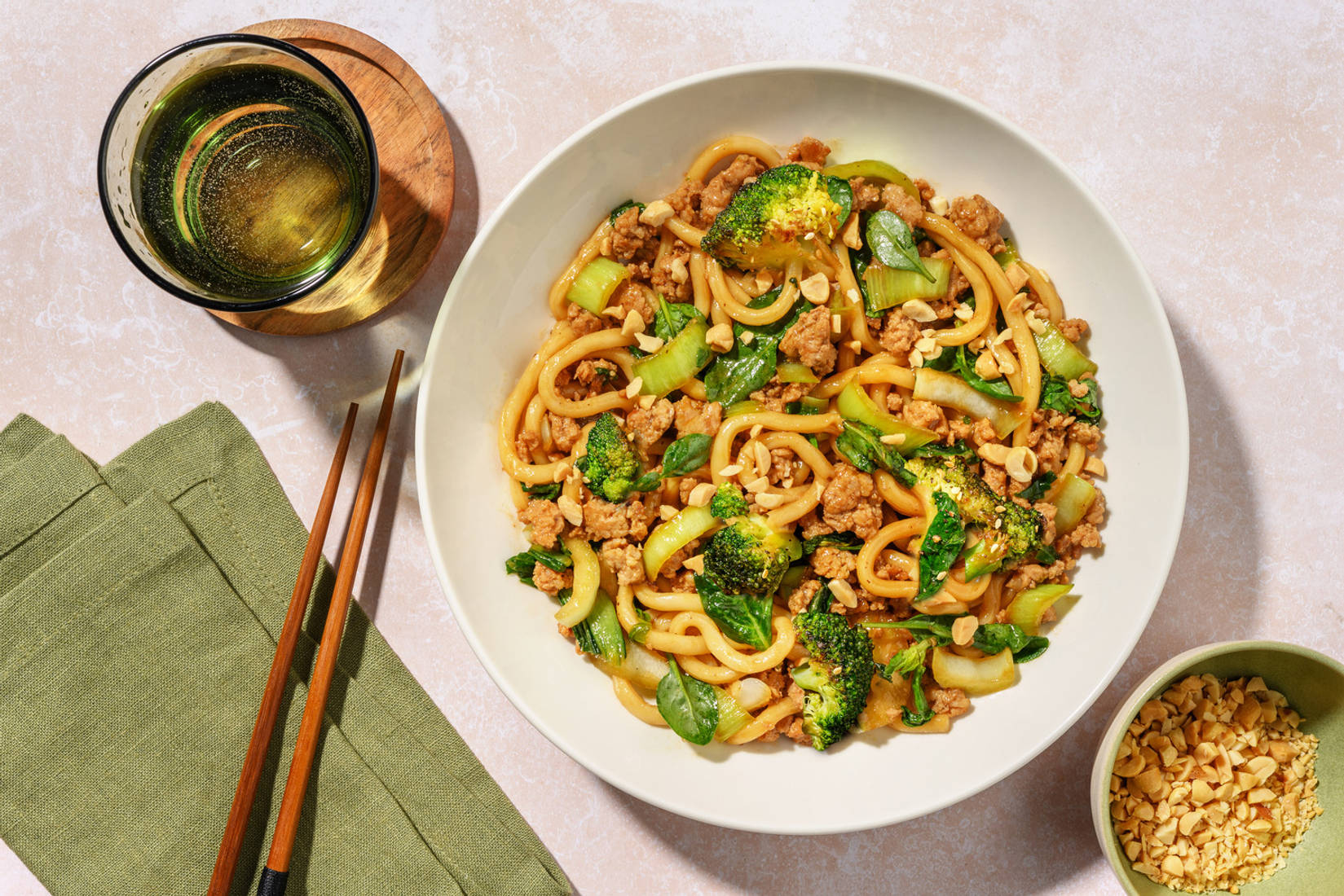 No Chop Korean Double Pork Noodle Stir-Fry