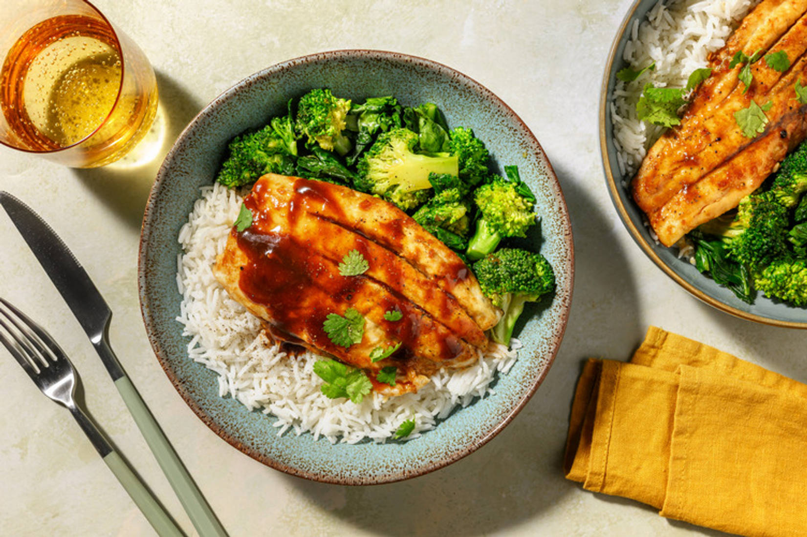 Soy-Ginger Prawns & Garlic Rice