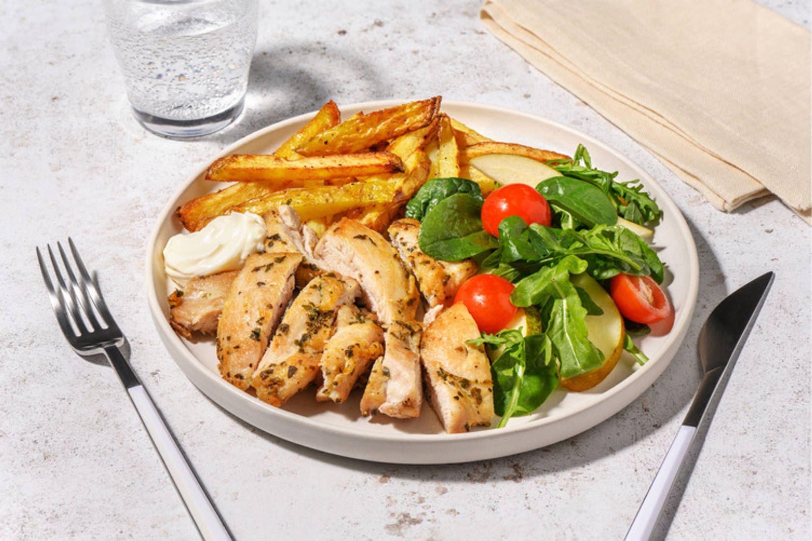 Double Quick Herbed Chicken & Pre-Cut Fries