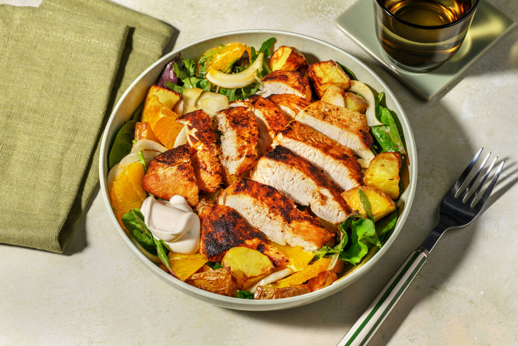 Paprika-Spiced Chicken & Fennel Orange Salad
