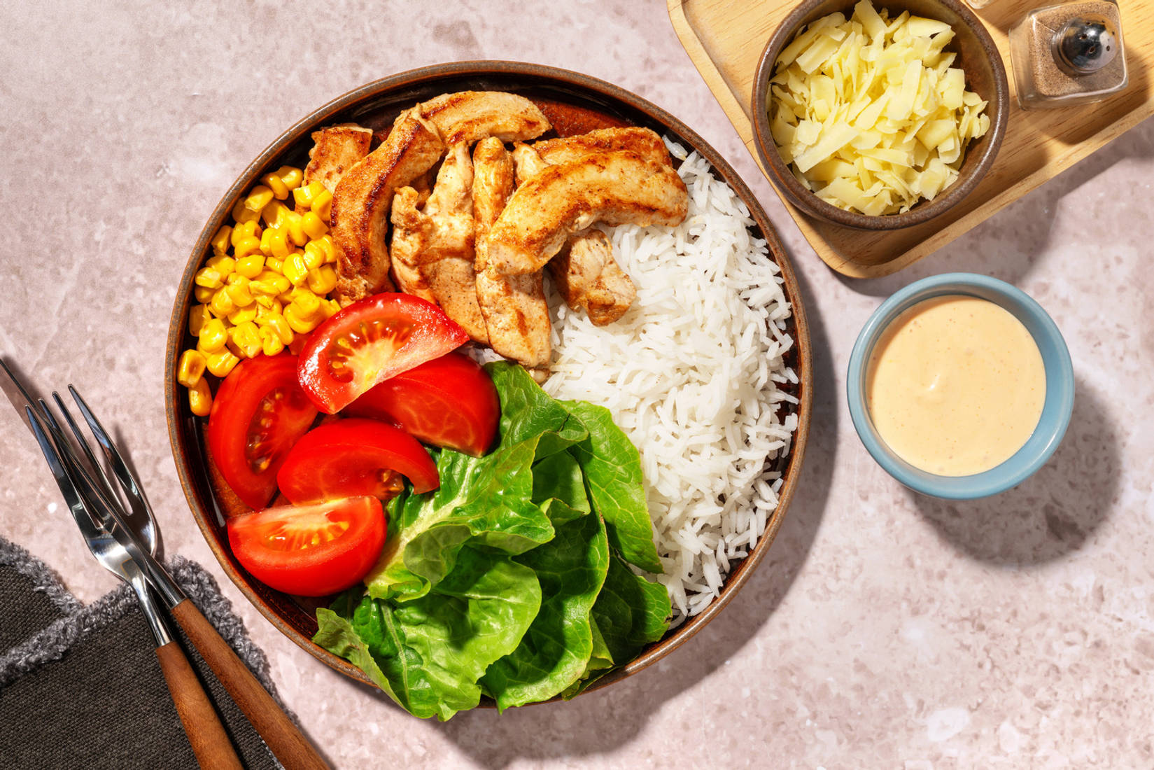 Mexican Chicken Dippers, Bacon & Rainbow Veggies