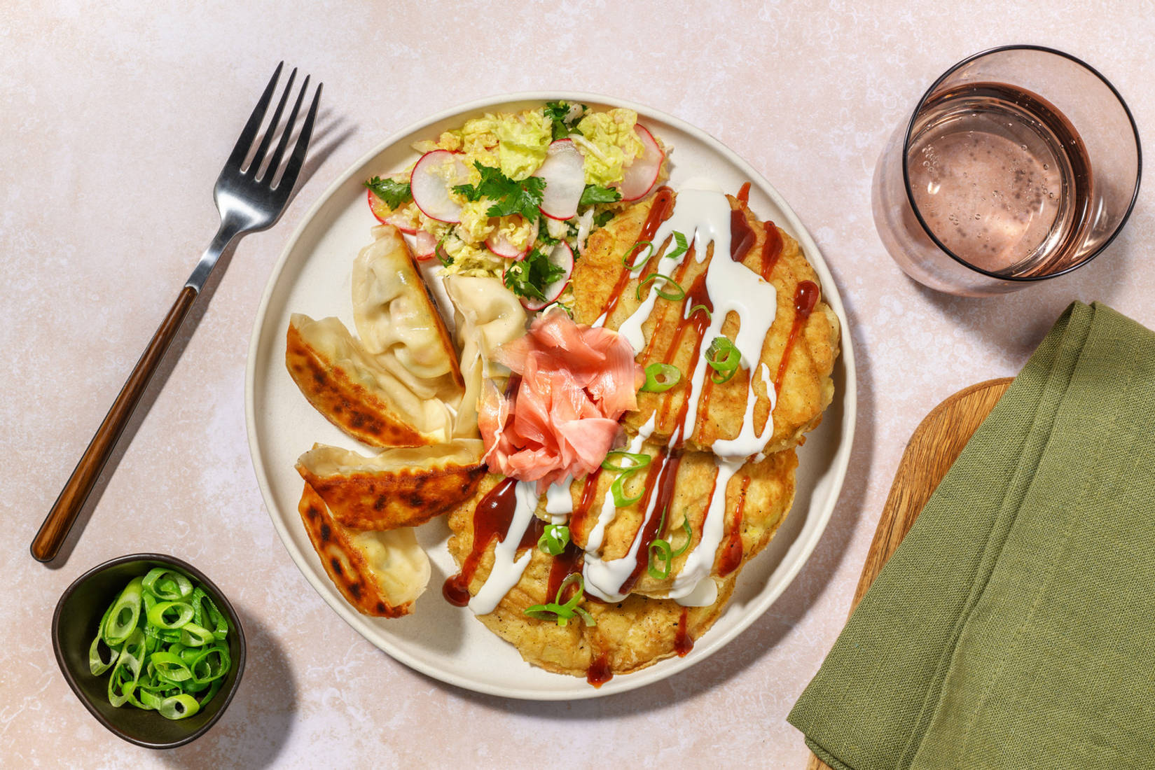 Bambino Wombok Okonomiyaki & Veggie Gyozas