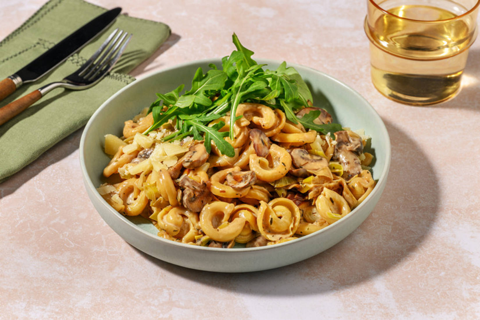 One-Pot Garlicky Mushroom & Bacon Orecchiette