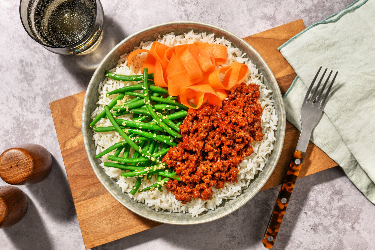 Korean Style Gochujang Beef Bibimbap