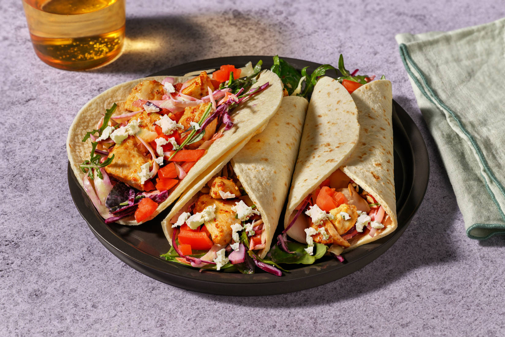 Honey-Harissa Chicken Wraps