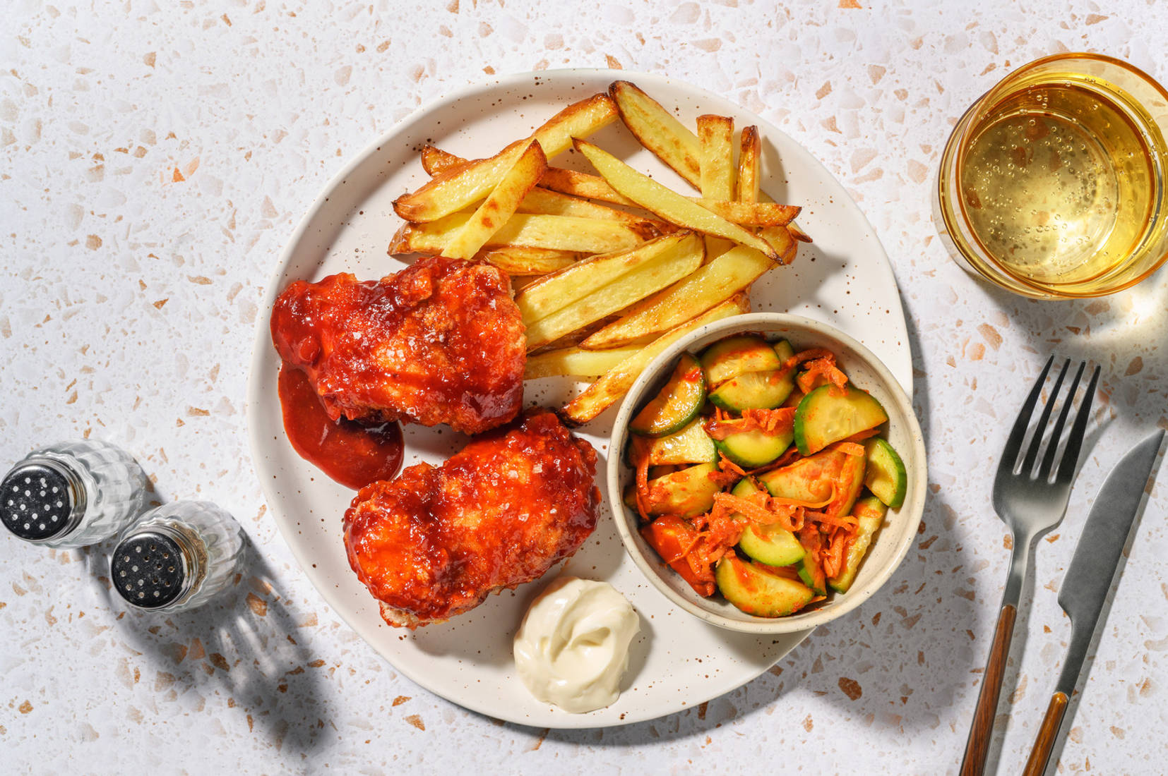 Korean Style Chicken and Ginger Pickled Salad