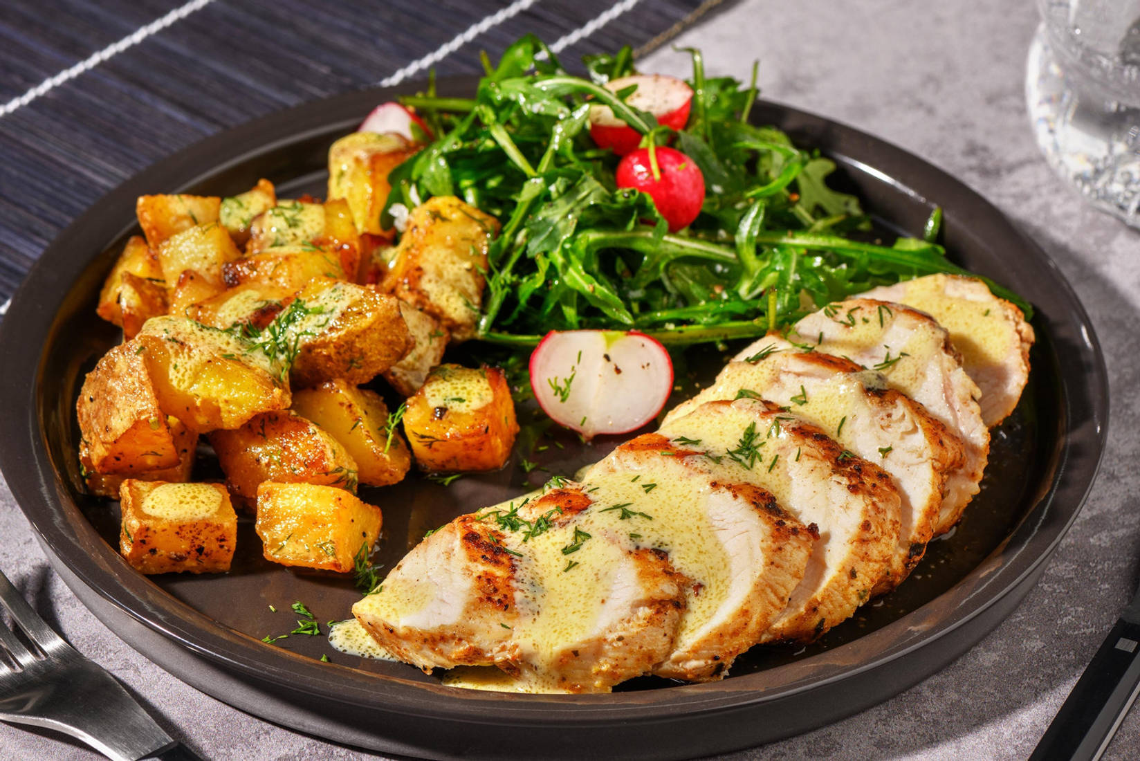 Forårskylling med sennepsrodfrugter