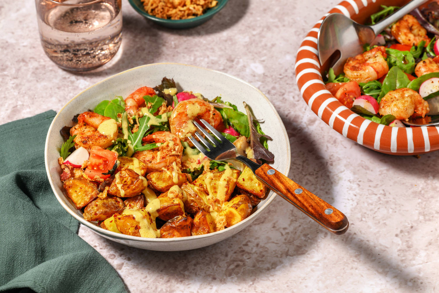 Cajun Fried Prawns with Chicken